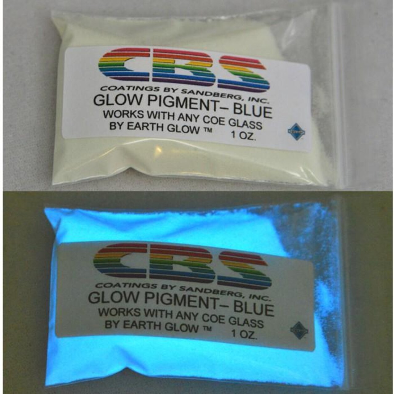 CBS Dichroic Blue Glow Pigment 1oz.bag for Glass Fusing & Other Techniques